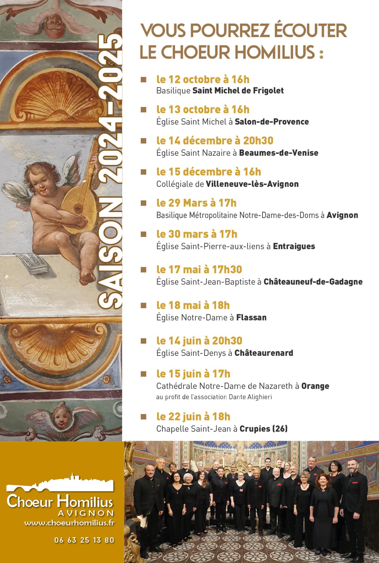 Agenda saison 2024 2026