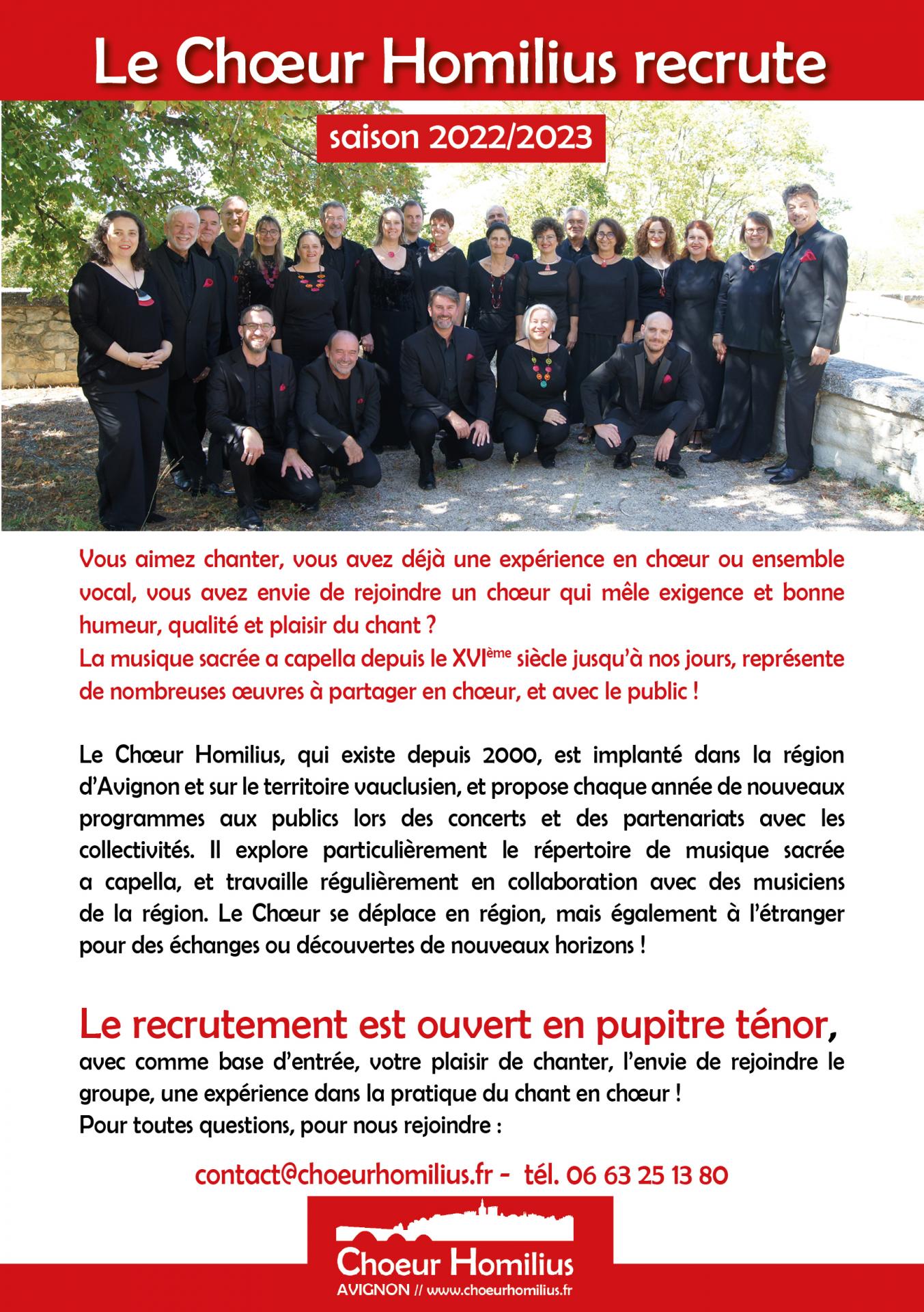 Le choeur recrute a5 2023